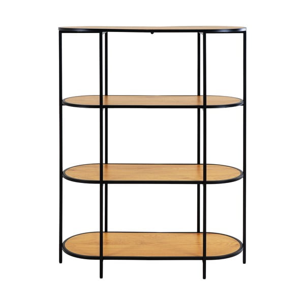 Černá knihovna v dekoru dubu 36x111 cm Vita - House Nordic-image-3