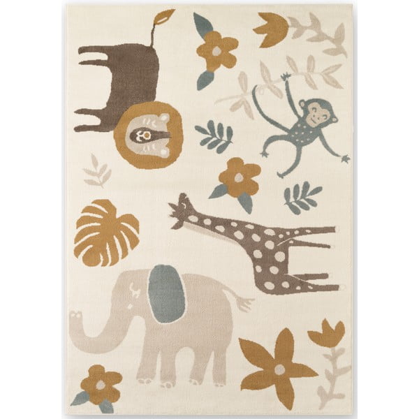 Krémový dětský koberec 160x235 cm Animal Safari – Hanse Home