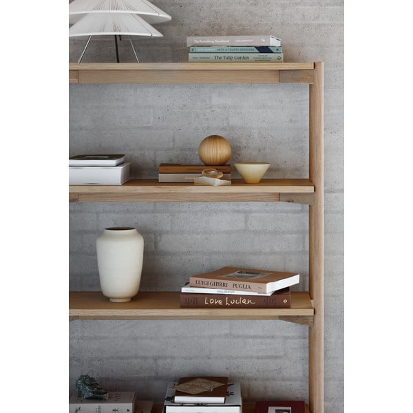 Knihovna v dekoru dubu v přírodní barvě 86x160x30 cm Braidwood – Actona-image-1