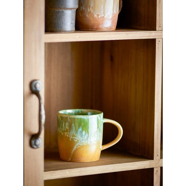 Žlutý/světle zelený šálek z kameniny 400 ml Milani – Bloomingville-image-1