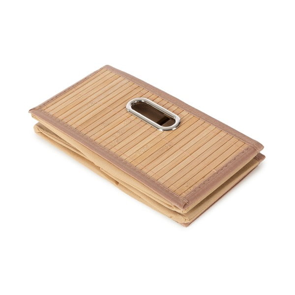 Bambusový úložný box v přírodní barvě 31x31x15 cm – Compactor-image-3
