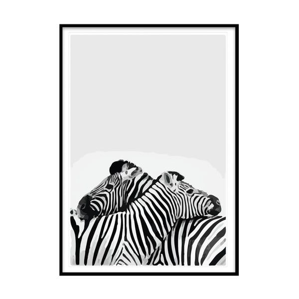 Plakát 20x30 cm Two Zebra – Piacenza Art
