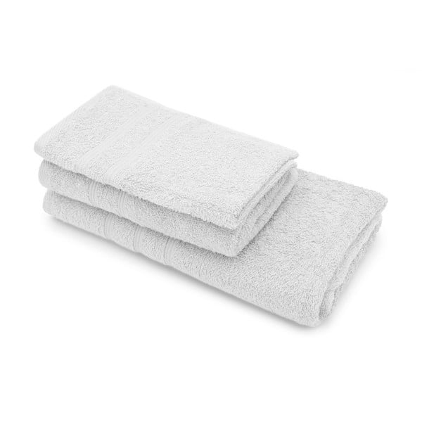 Set dvou bílých ručníků a osušky Jalouse Maison Duro Blanc