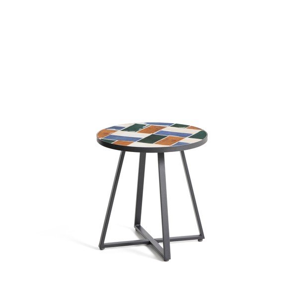 Kulatý zahradní stolek s keramickou deskou ø 45 cm Tella – Kave Home