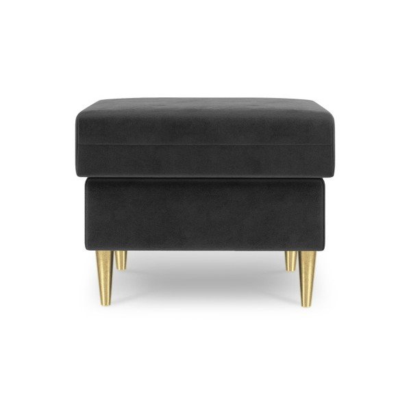 Tmavě šedý puf Mazzini Sofas Muguet, 60 x 45 cm-image-2