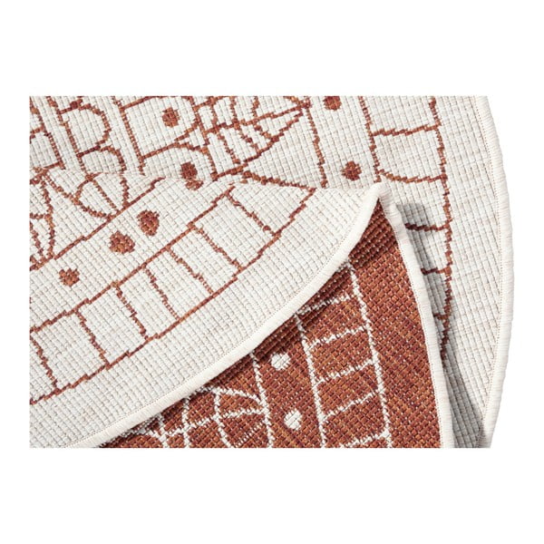 Červený venkovní koberec NORTHRUGS Porto, ø 140 cm-image-3