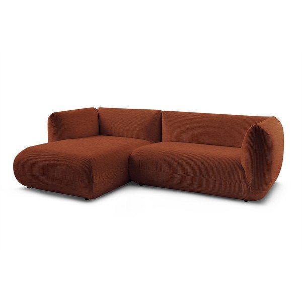 Oranžová manšestrová rohová pohovka (levý roh) Lecomte – Bobochic Paris-image-3