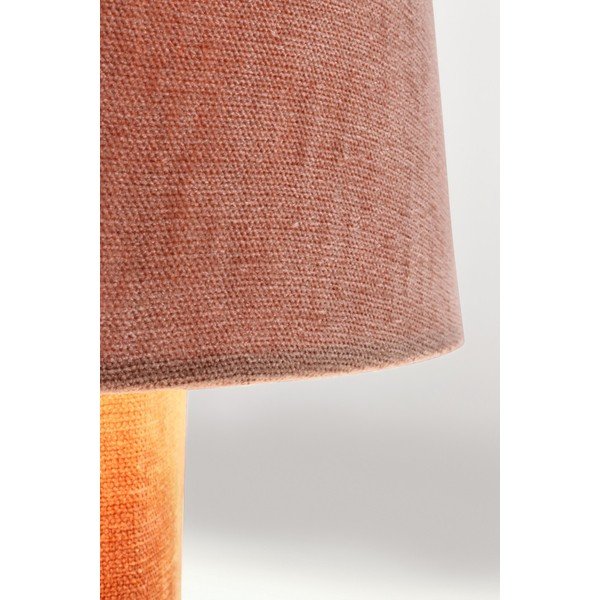 Růžová kovová stolní lampa s textilním stínidlem (výška 35 cm) Demra – Bizzotto-image-2