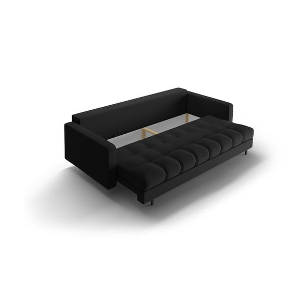 Černá rozkládací/s úložným prostorem pohovka 222 cm Bali – Cosmopolitan Design-image-4