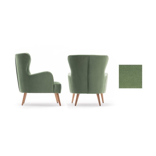 Zelené křeslo ušák Balcab Home Jane-image-2