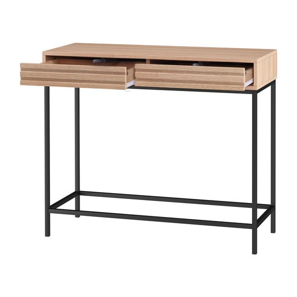 Konzolový stolek s deskou v dubovém dekoru v přírodní barvě 35x90 cm Celine – Støraa