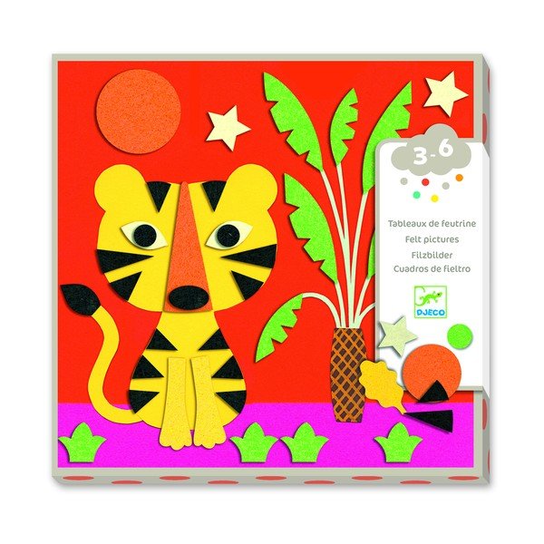 Set pro výrobu 4 koláží s plstí Djeco Naturaleza-image-2