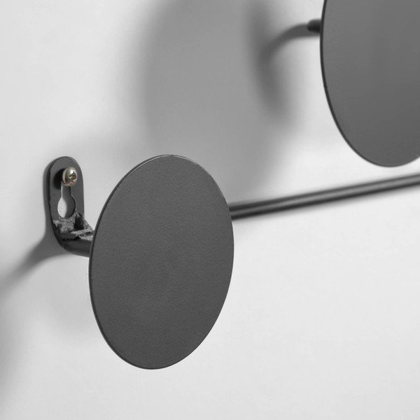 Černý kovový nástěnný věšák Kave Home Vianela, 52 x 40 cm-image-2