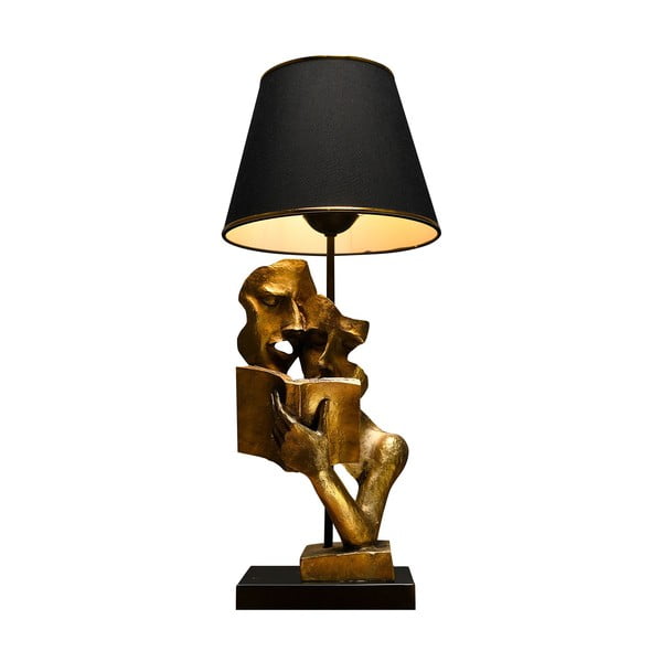 Stolní lampa v černo-zlaté barvě (výška 57 cm) Lecture – Opviq lights