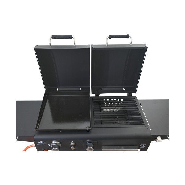 Plynový/na dřevěné uhlí gril Domino 2in1 – Cattara-image-4