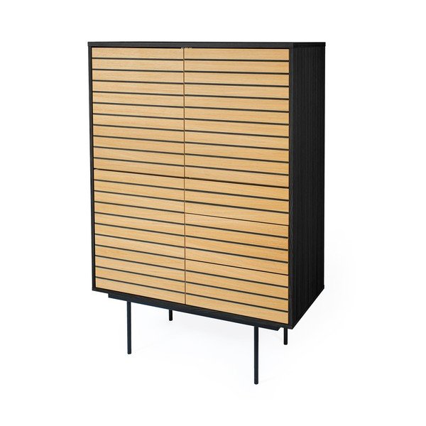 Komoda v dekoru dubového dřeva Woodman Stripe Oak-image-2