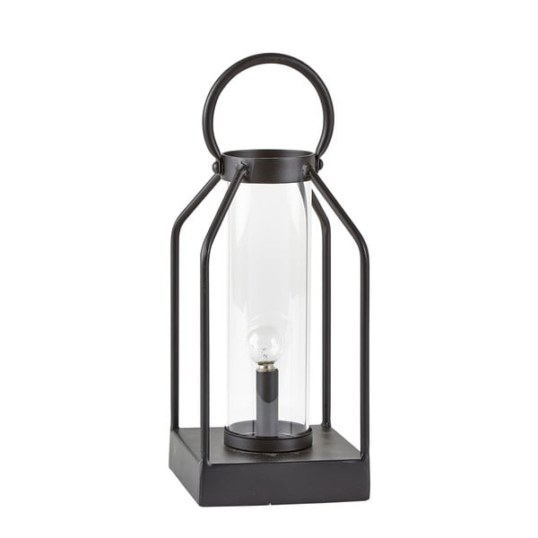 Černá lucerna s LED světlem Villa Collection