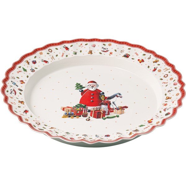 Bílý porcelánový servírovací talíř s vánočním motivem Villeroy & Boch, ø 45 cm-image-1