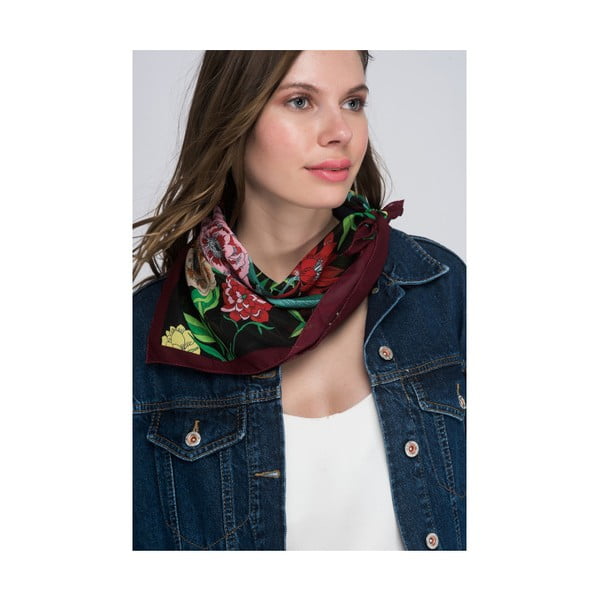 Dámský šátek s motivem květin NW, 60 x 60 cm
