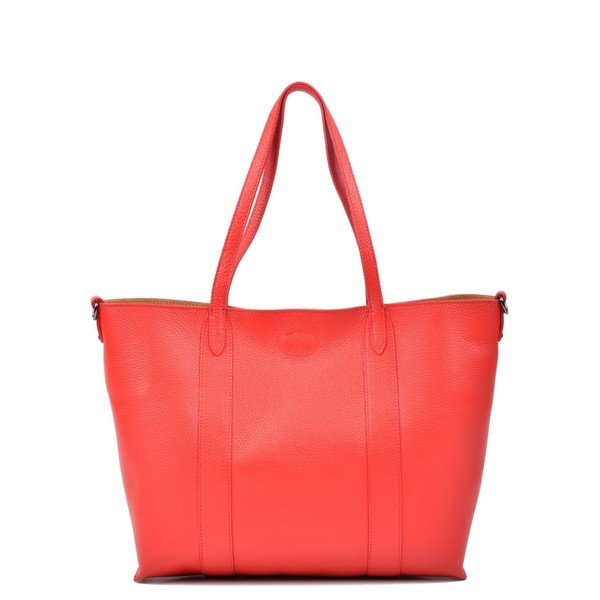 Červená kožená kabelka Carla Ferreri Gala Rosso-image-2