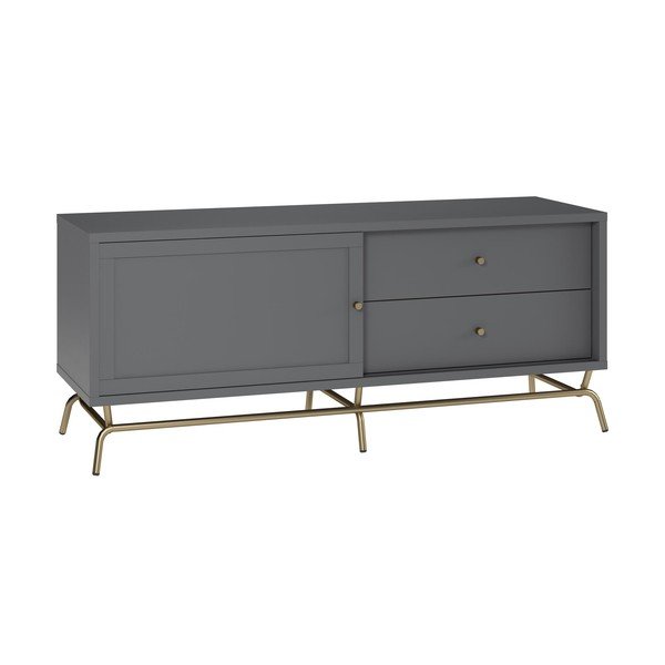 Šedý TV stolek 150x62 cm Madison - Støraa-image-2