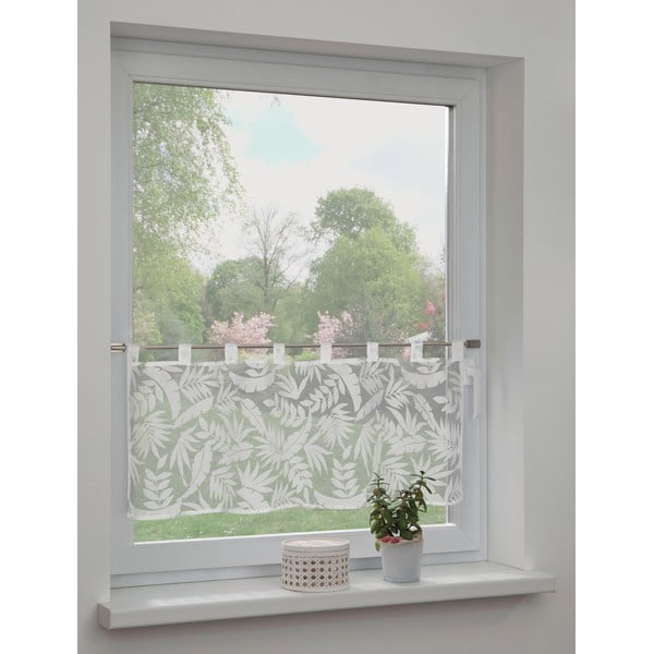 Bílo-šedá záclona 120x45 cm Calista – Sehlbach-image-1