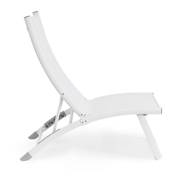 Bílé kovové zahradní lehátko Taylor   – Bizzotto-image-2