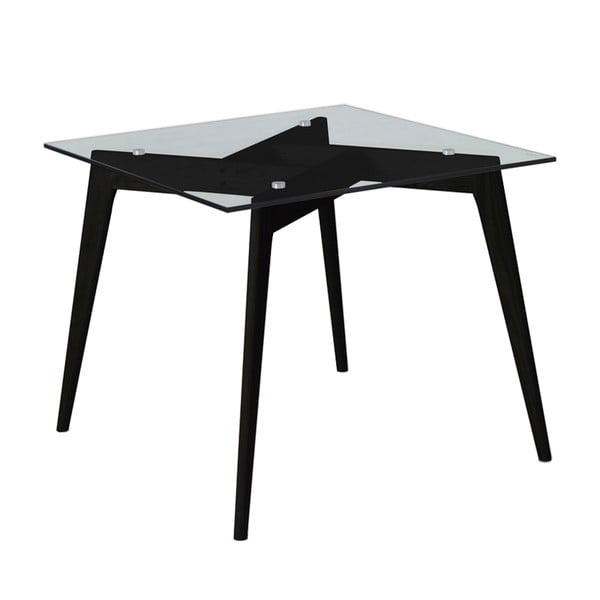 Čtvercový jídelní stůl s černýma nohama Marckeric Janis, 90 x 90 cm