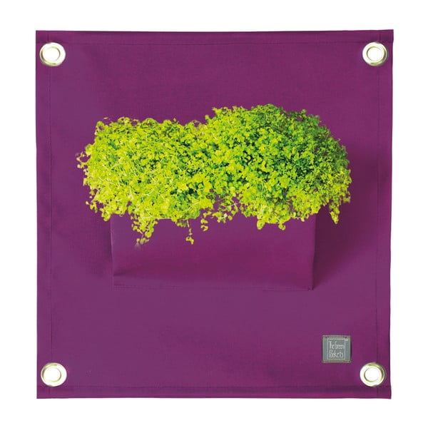 Fialový závěsný květináč The Green Pockets Amma, 45 x 50 cm