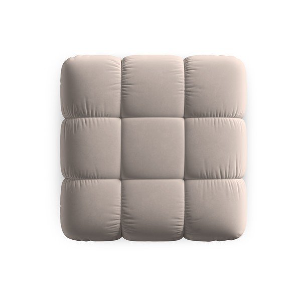 Světle hnědá sametová modulární podnožka Bellis – Micadoni -image-4