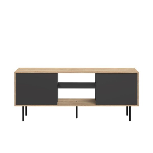 Černý TV stolek v dekoru dubu 151x40 cm Altitude - TemaHome