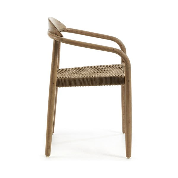 Dřevěná židle s béžovým sedákem Kave Home Glynis-image-3