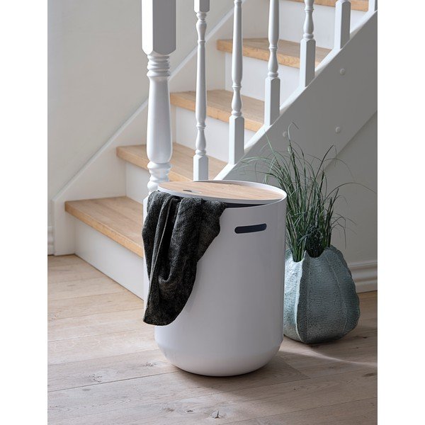 Bílý odkládací stolek Canett Olivia Ø 39cm-image-1