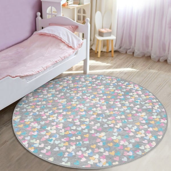 Světle šedý dětský koberec ø 80 cm Comfort – Mila Home-image-1