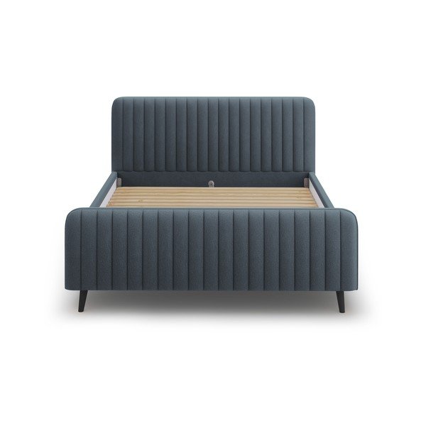 Modrošedá čalouněná dvoulůžková postel s roštem 160x200 cm Lily - Micadoni Home-image-2