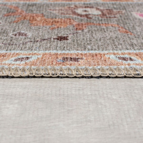 Světle zelený pratelný koberec 115x170 cm Una Floral – Flair Rugs-image-4