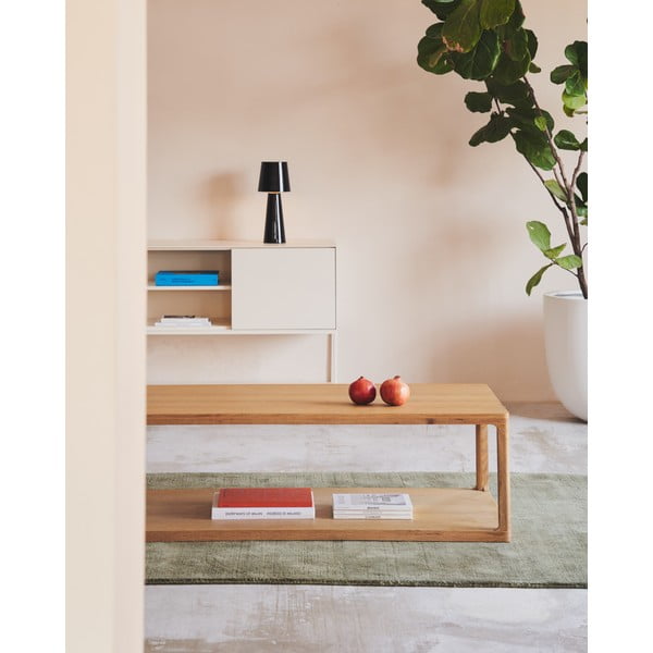 Konferenční stolek v dekoru dubu v přírodní barvě 65x140 cm Maymai – Kave Home-image-1