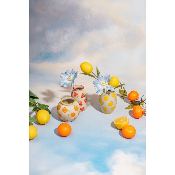 Vázy v sadě 3 ks z kameniny (výška 9,5 cm) Fruit – Sass & Belle-image-2