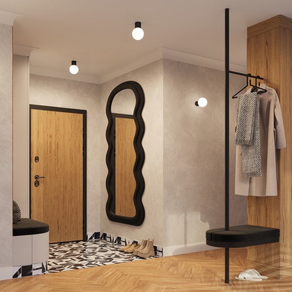 Černé stropní svítidlo se skleněným stínidlem ø 12 cm Orbital – Sollux-image-3