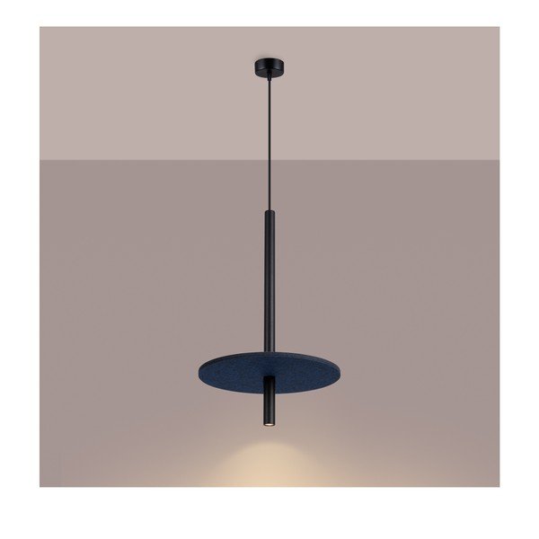 Tmavě modré/béžové kovové závěsné svítidlo ø 30 cm Rilu – Sollux-image-2