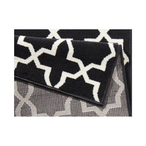 Černo-bílý běhoun Hanse Home Basic Glam, 80 x 350 cm-image-3