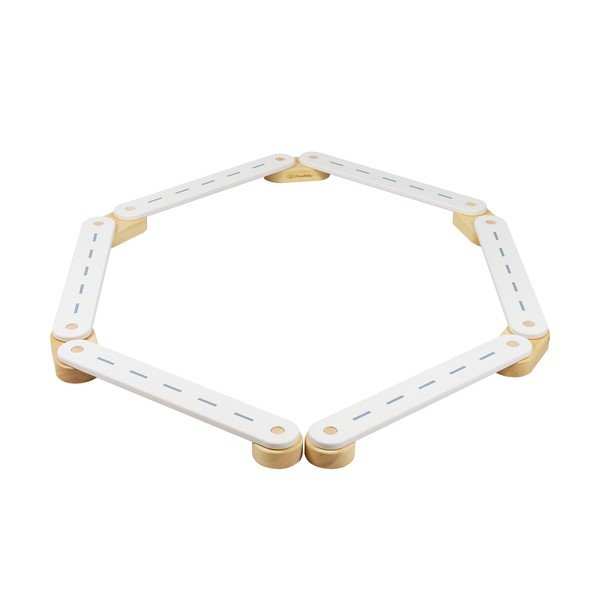 Bílá senzorická dráha z borovicového dřeva 10x408x5 cm Montessori – Meowbaby-image-2