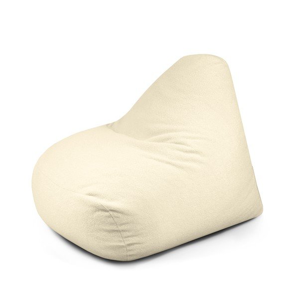Krémový sedací vak z textilie bouclé Snug 100 – SLOWDOWN