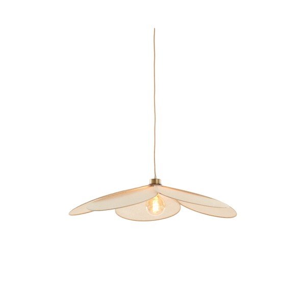 Krémové závěsné svítidlo s textilním stínidlem Fyano – Light & Living-image-2