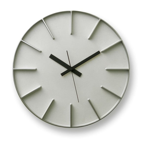 Šedé nástěnné hodiny Lemnos Clock Edge, ⌀ 35 cm