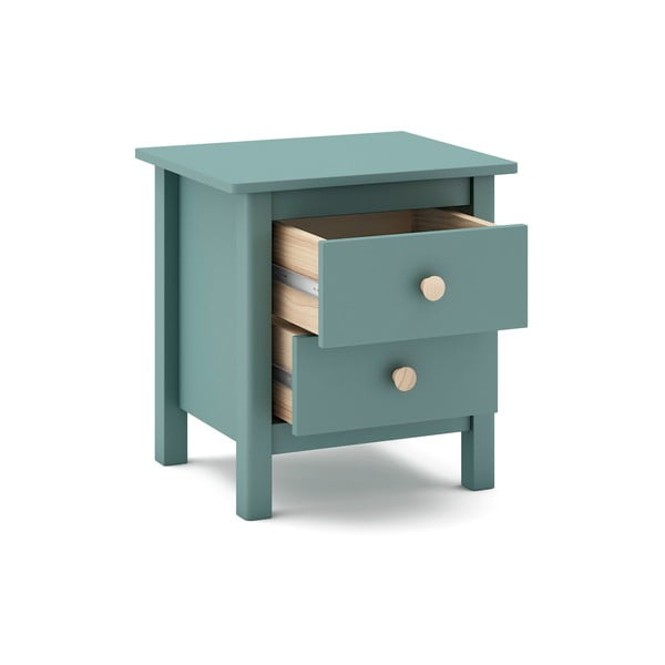 Dětský noční stolek z borovicového dřeva v petrolejové barvě Max – Marckeric-image-4