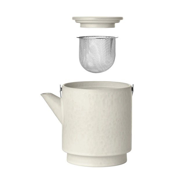 Krémová kameninová konvice na čaj se sítkem 1 l Makoto – Blomus-image-2
