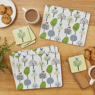 Korkové podtácky v sadě 4 ks Forest Birds – Cooksmart ®