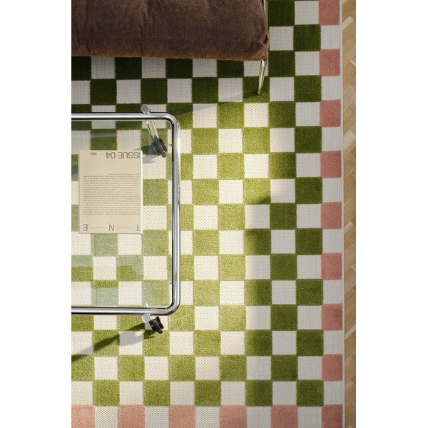 Zelený/růžový vnitřní a venkovní koberec 200x290 cm Enja – Jotex-image-1