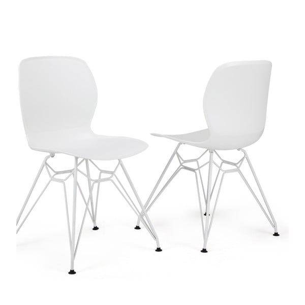 Sada 2 bílých židlí Garageeight Rietia